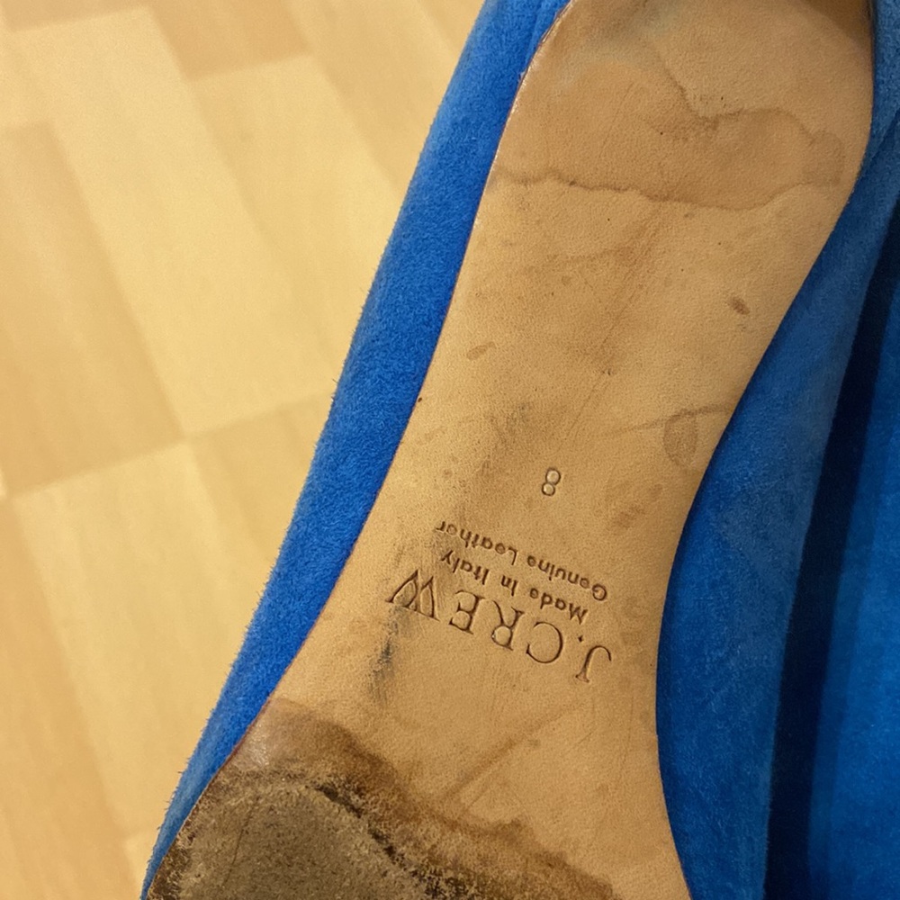 Jcrew blue suede 3” heels - Picture 7 of 7